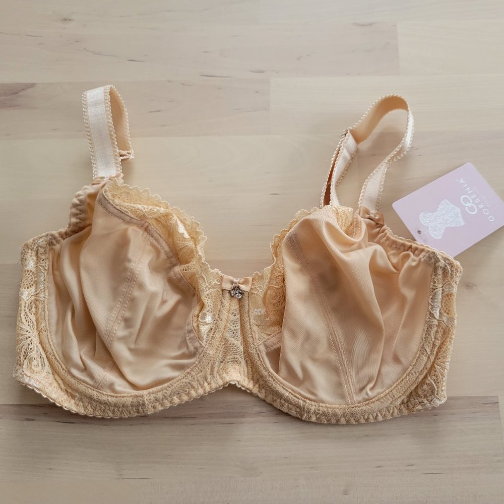 NWT Gorsenia Casablance Balcony Bra in Beige US 30H / UK 30FF/ EU 65H